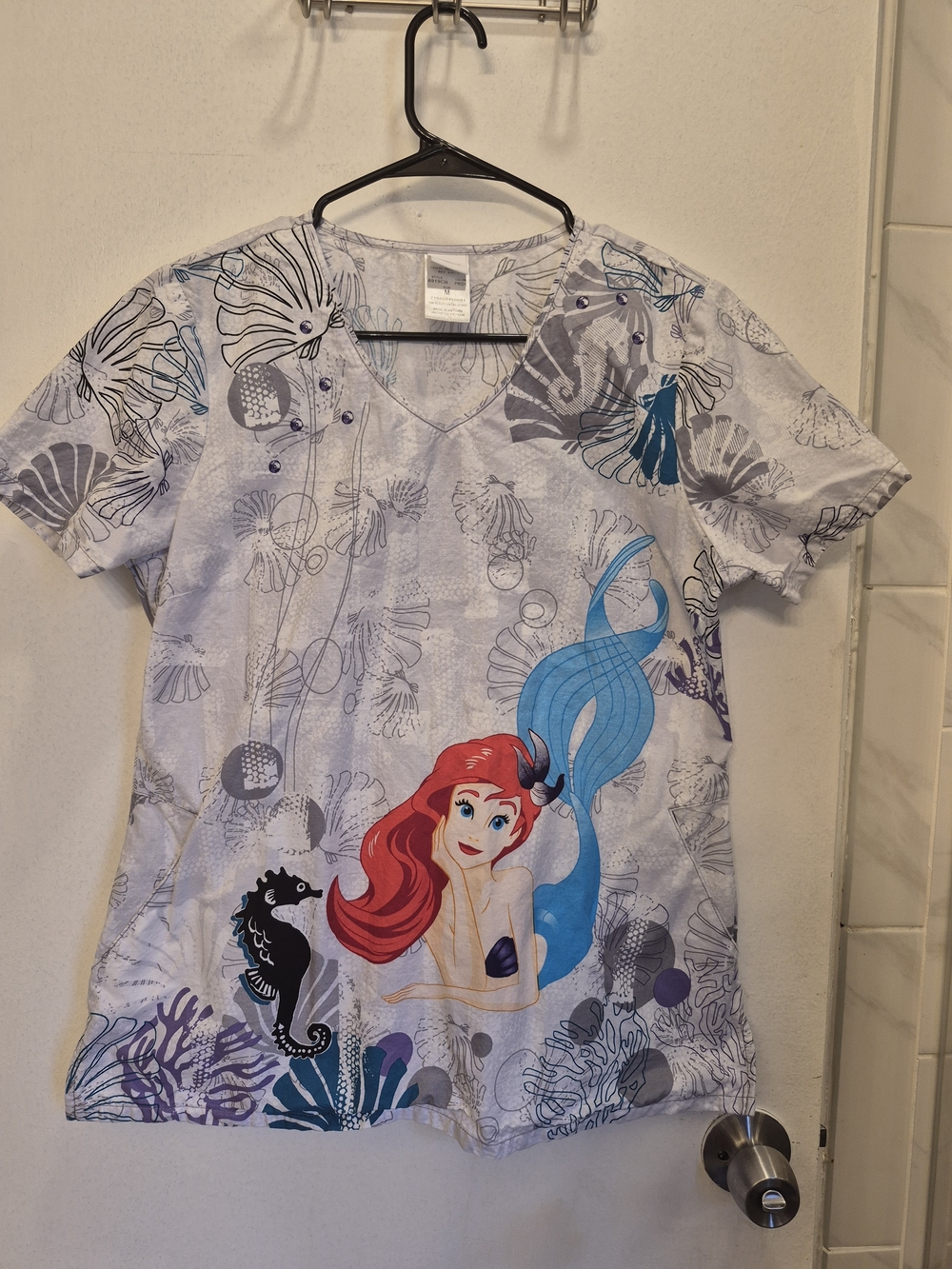 Disney Ariel Scrub Top